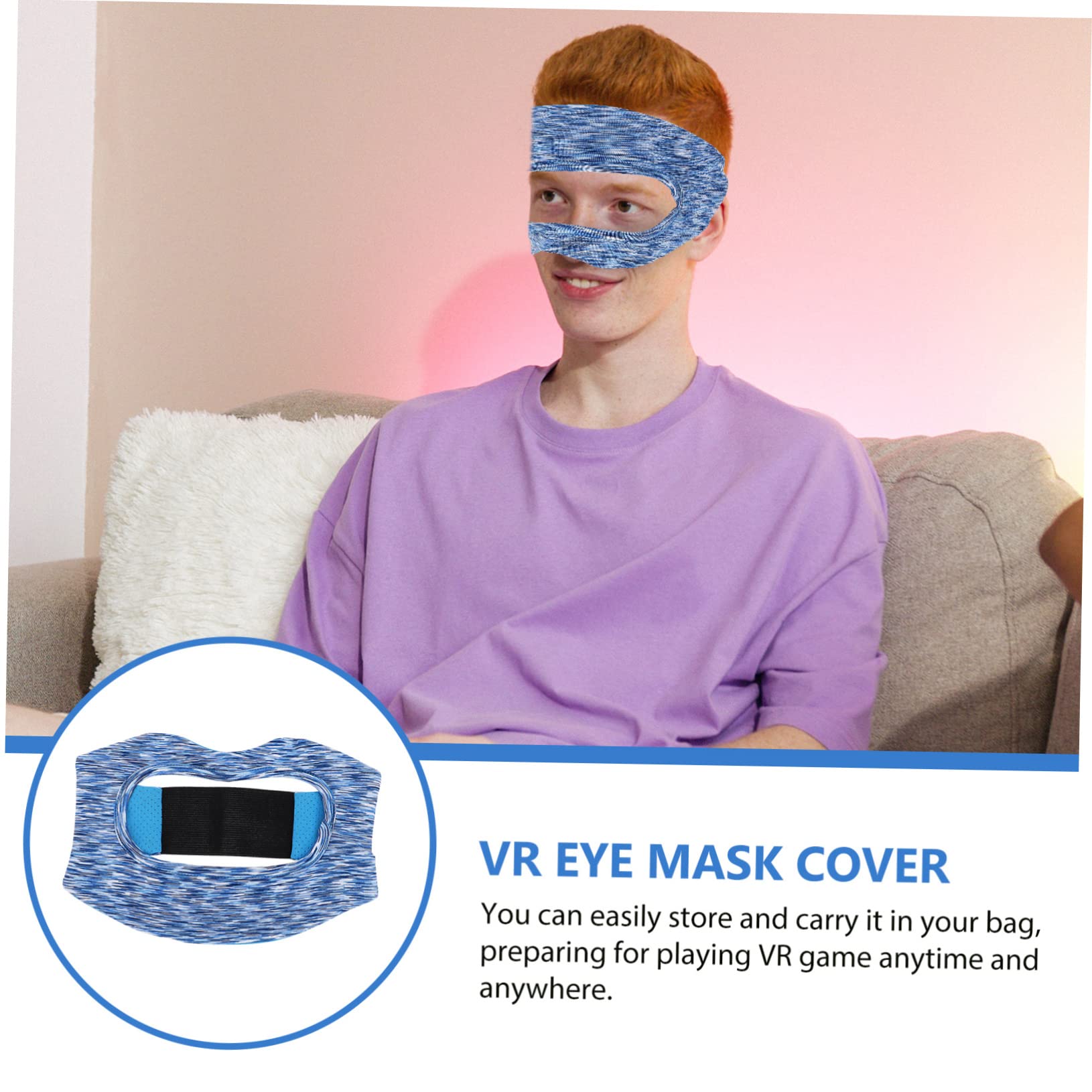 5pezzi Vr Eye Mask Cover Traspirante e Assorbente Per Headset Vr Regolabili Design Per Lunghe Sessioni