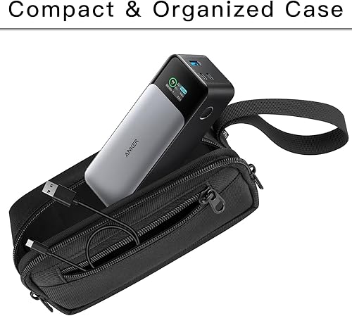 Miniatura 3 de CaSZLUTION Funda de viaje compatible con el banco de energía Anker 737 (PowerCore 24K) cargador portátil de 3 puertos, bolsa de almacenamiento
