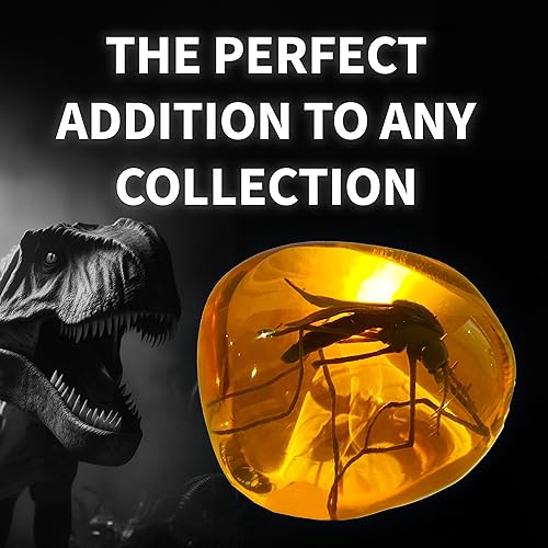Miniatura 3 de Mosquito in Amber Fossil Réplica peso ligero - Ventana antigua del ADN - Reliquia de la era del dinosaurio - Artefacto de resina premium - Perfecto