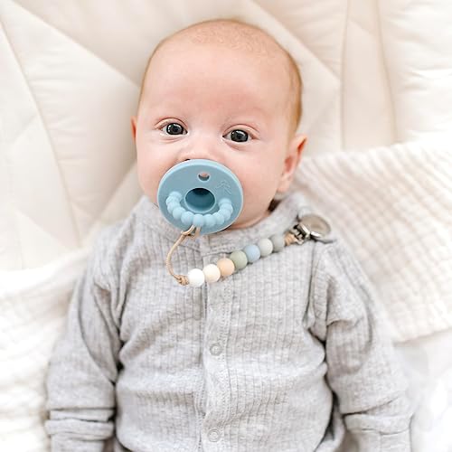 Miniatura 5 de Ryan & Rose Clip para chupete Georgia - Clip de silicona para chupete con cordón de nailon para bebé niño niña clip para chupete de bebé clip binkie