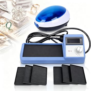 Vacuum Wax Setting Machine Kit, 70w Jewelry Thermal Stone Setter with Wax Melting Pen, Stone Suction Device, Inlay Plates, Real-time Temperature Viewing, Max Temp 90c for Jewelry Wax Casting