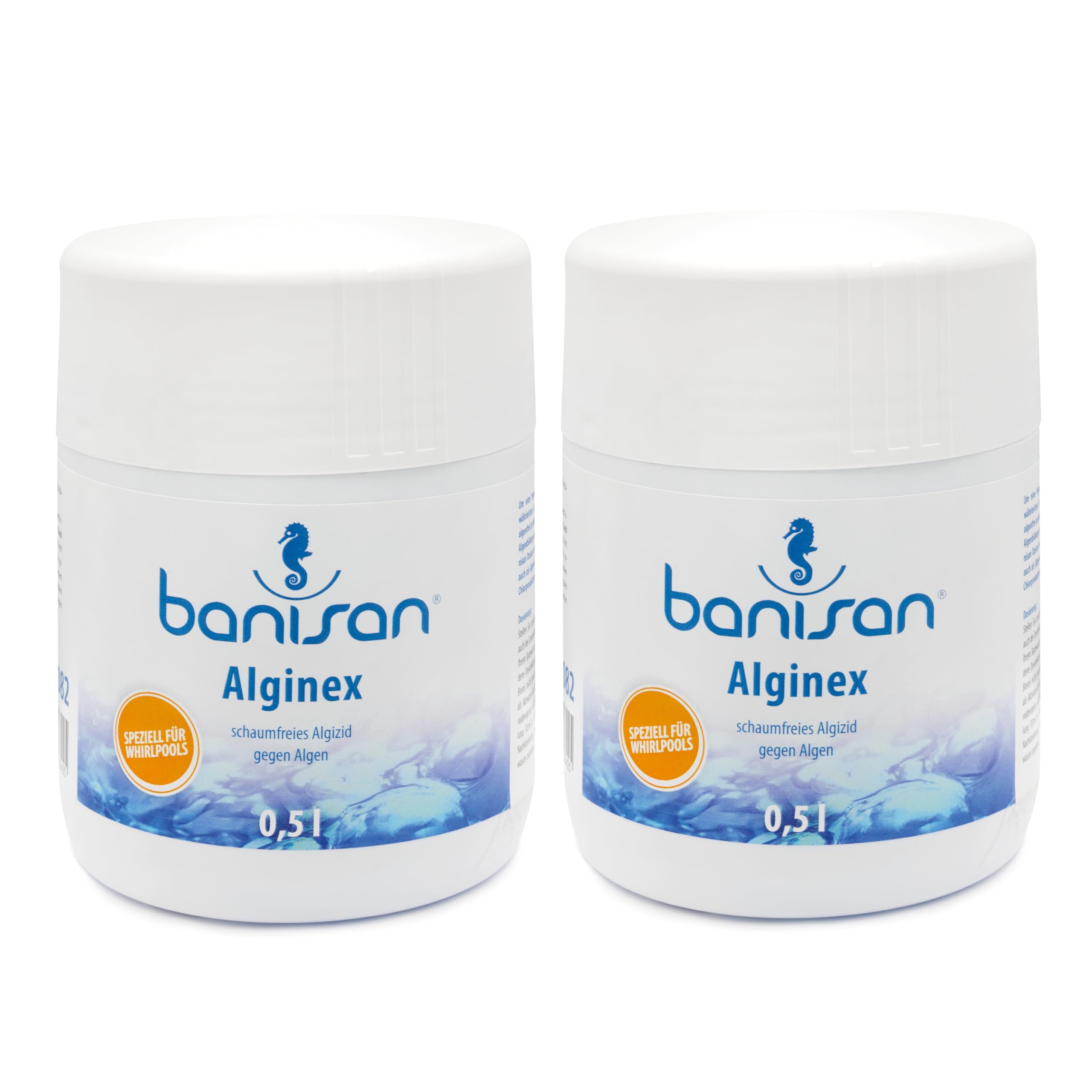 Alginex Algenschutzmittel 2x 500 ml, Spezialprodukt für Whirlpools, Algenvorbeugung & -bekämpfung, sehr ergiebig