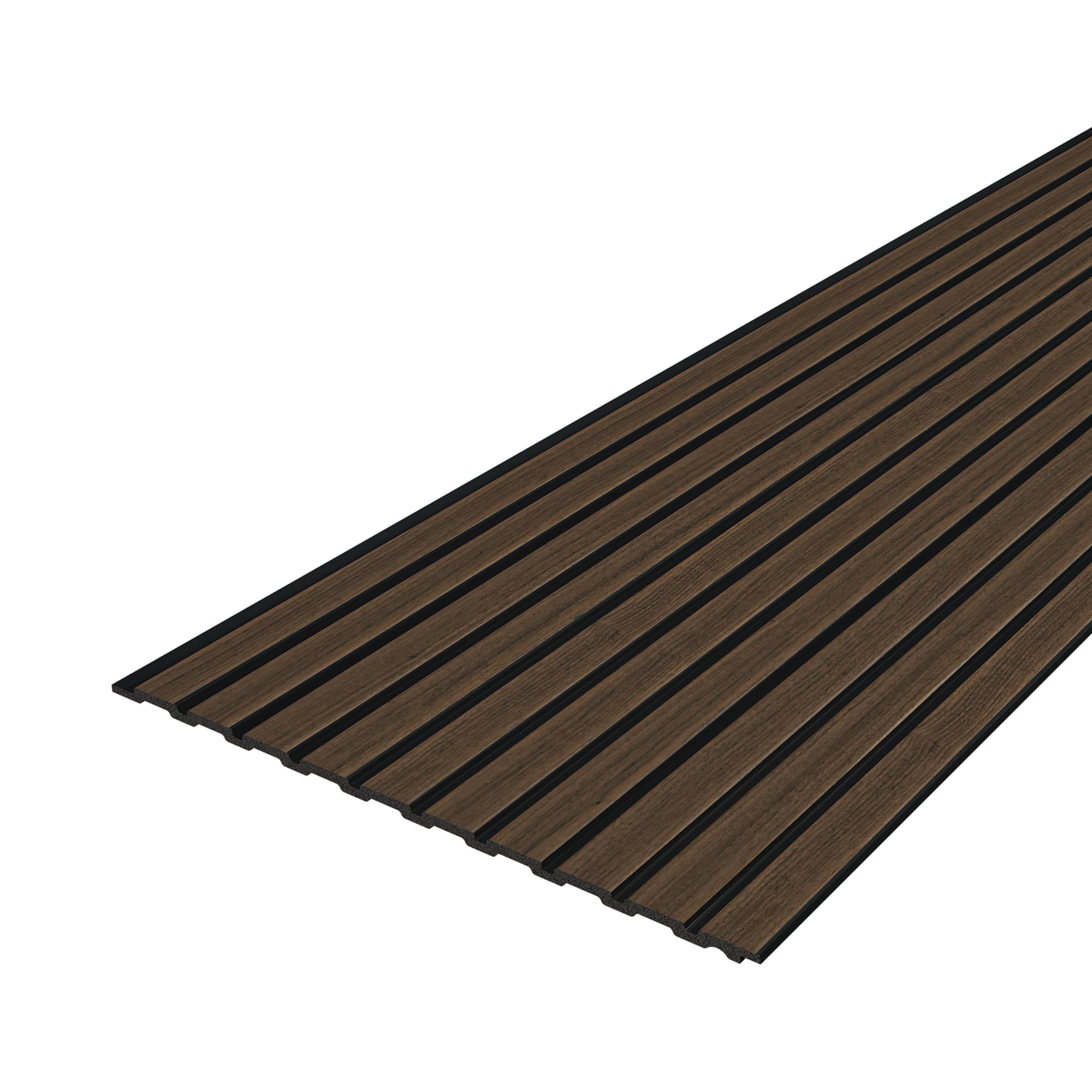 neu.holz Wandpaneele Bronckhorst 24er Set Wandverkleidung zum Kleben 3D Paneele 195 x 31,5 cm Wand Deko Indoor Lamellenwand Dunkler Holzton