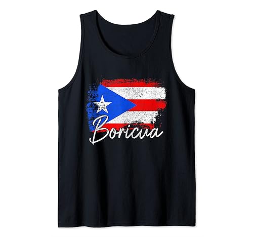 Puerto Rico Boricua Vintage Puerto Rican Flag Pride Tank Top