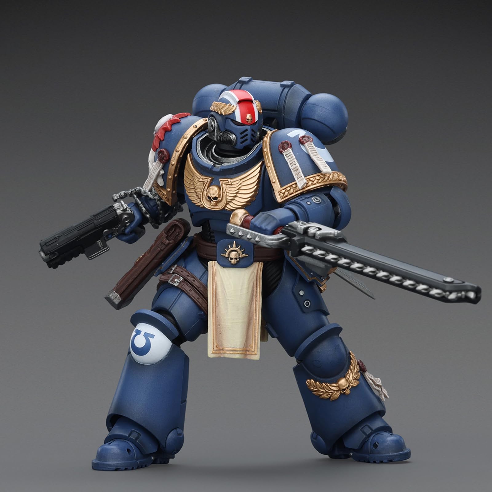 JOYTOY Warhammer 40K 1:18 - Figuras de acción, Ultramarines Titus con Laurels of Victory, figuras de acción coleccionables de 12 cm de altura