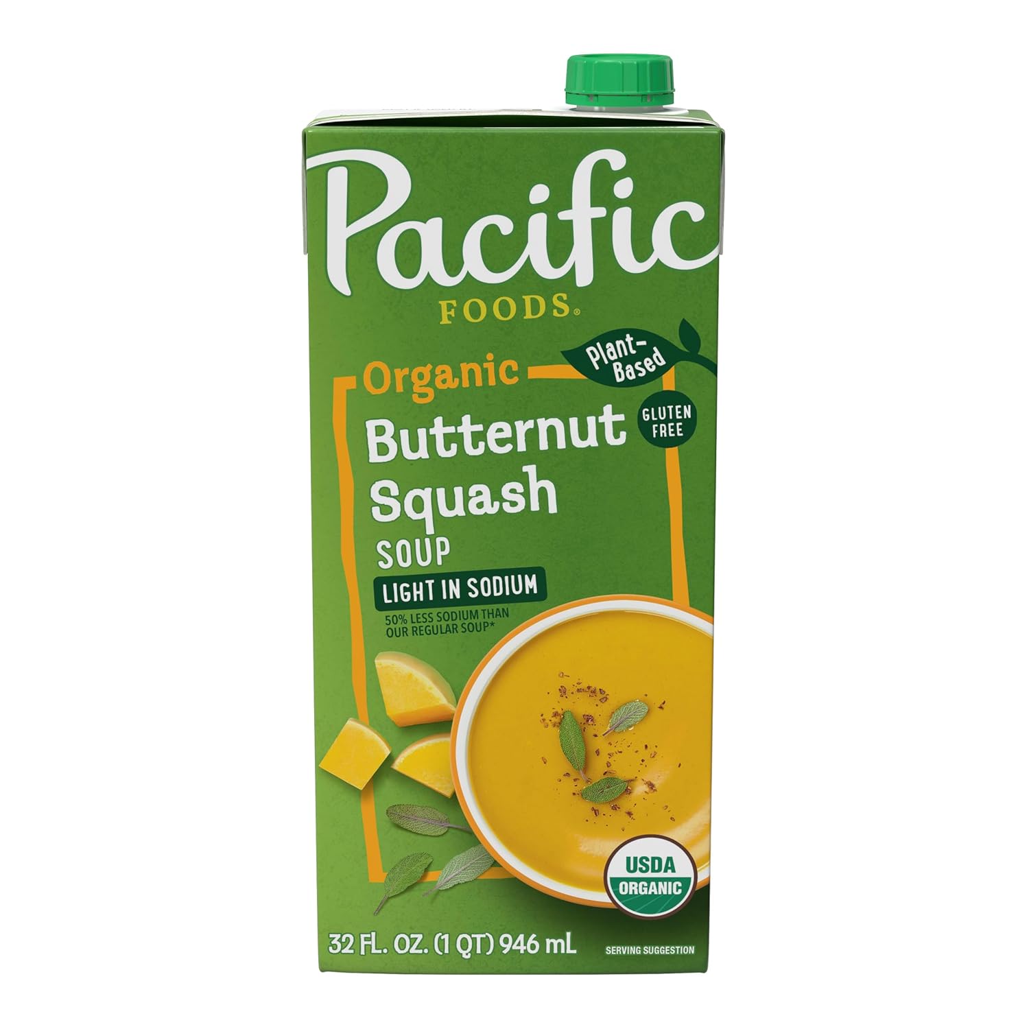 Pacific Foods Organic Low Sodium Creamy Butternut Squash Soup, 32 OZ