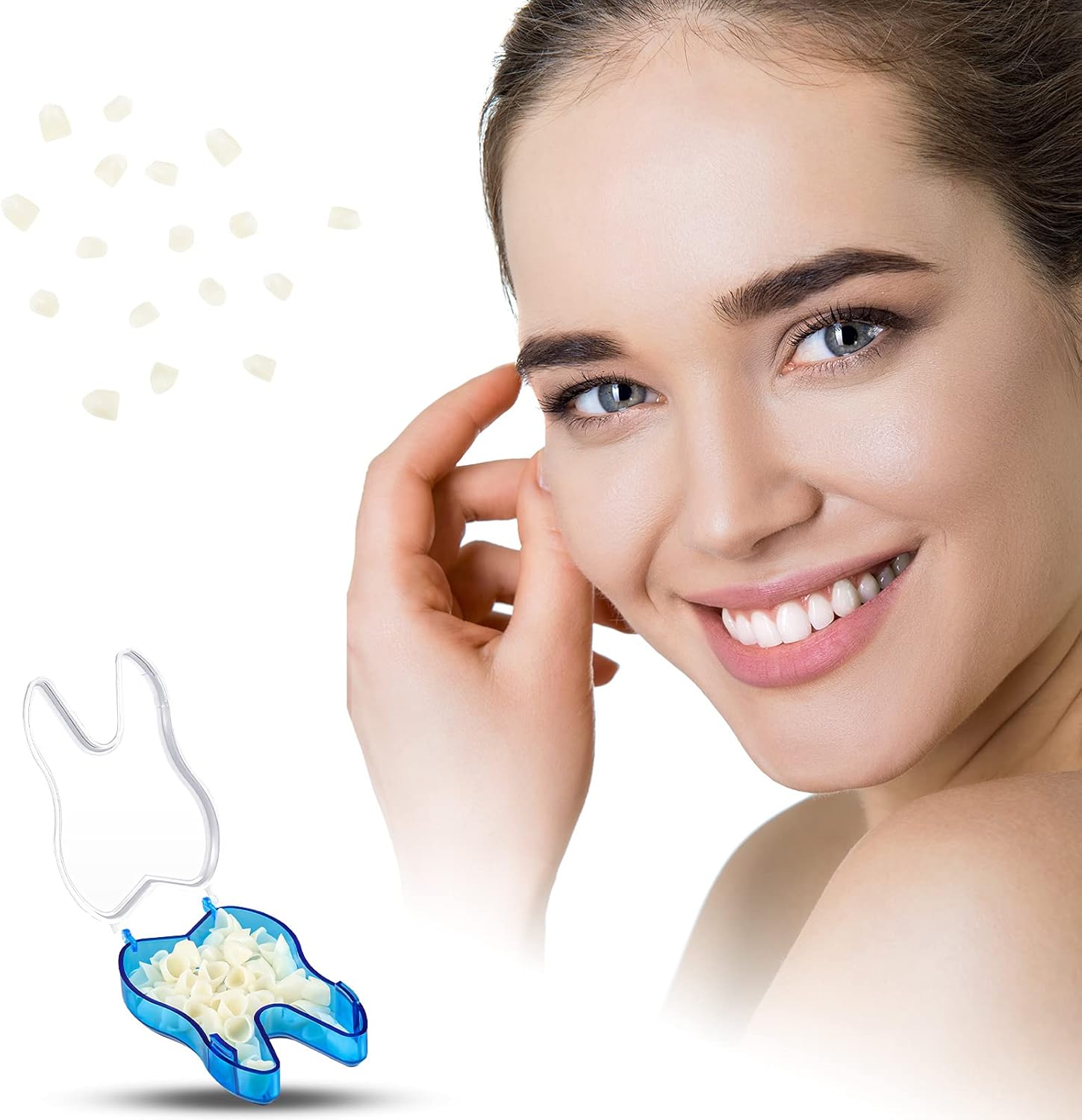 Resin Teeth Veneers Mixed Dental Temporary Teeth Front and Molar Posterior Teeth for Halloween Cosplay Party Makeup Scary Theme Party Costume Filling Fix Missing Broken Tooth (100 Pieces) : Beauty & Personal Care