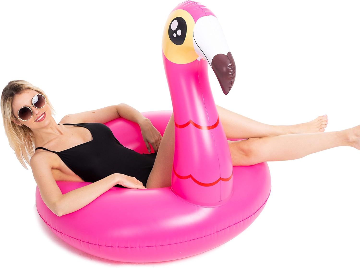 JOYIN Inflatable Flamingo and Unicorn Pool Float 2 Pack, Fun Beach Floaties, Swim Party Toys, Summer Pool Raft Lounger for Adults & Kids (Inflates to Over 4ft. Wide) : Toys & Games