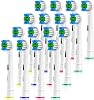 Qitizu Toothbrush Head Compatible with Oral b Braun Electric Toothbrush, Precision Replacement Brush Heads for Pro Smart Genius, Efficient Clean -16 Pack