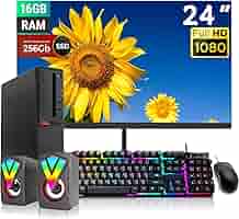 Amazon.com: Lenovo ThinkCentre M710S SFF 桌上型電腦附24 吋