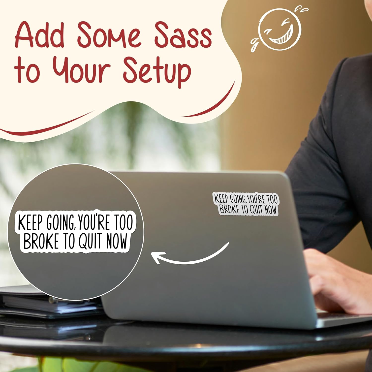 | 3 Pcs Funny Saying Stickers, Miltiple Sizes – Strong Adhesive, Durable, Weatherproof Sarcastic Funny Stickers for Adults. Perfect Stickers Workplace, Home, Businesses and Others - Image 3