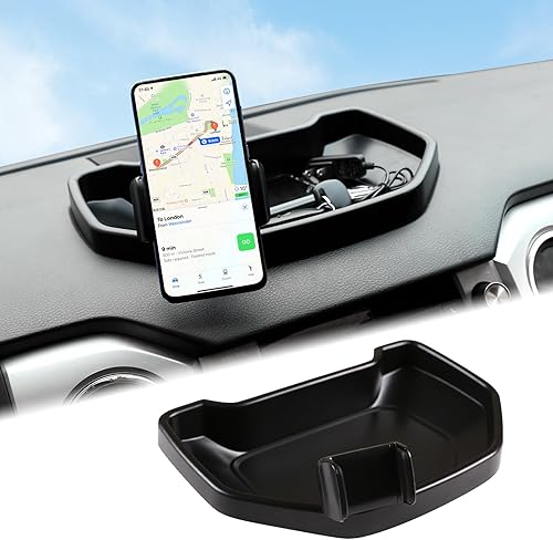 Vista 27 de Aunginsy Caja de almacenamiento para tablero de automóvil, bandeja organizadora para Toyota Tundra 2007-2021, bandeja de almacenamiento para consola