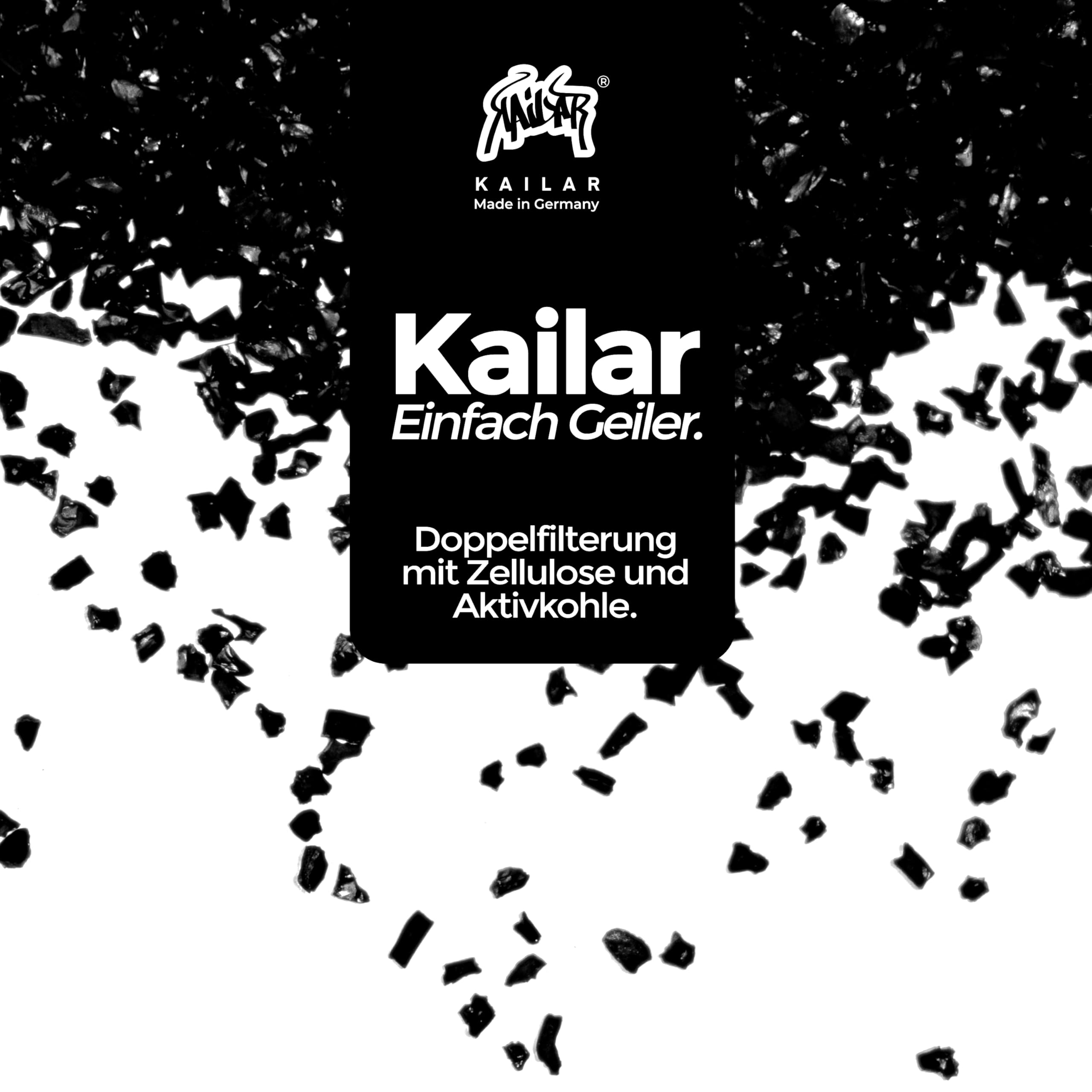 Kailar - Filtro de carbón activo de cristal sin blanquear, 825 unidades.