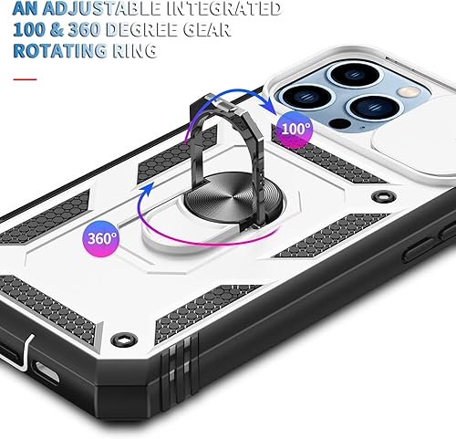 Vista 38 de Korecase Funda de protección para iPhone 12 y 12 Pro Ring Case con cubierta para lente de cámara, grado militar, resistente, de doble capa, cuerpo