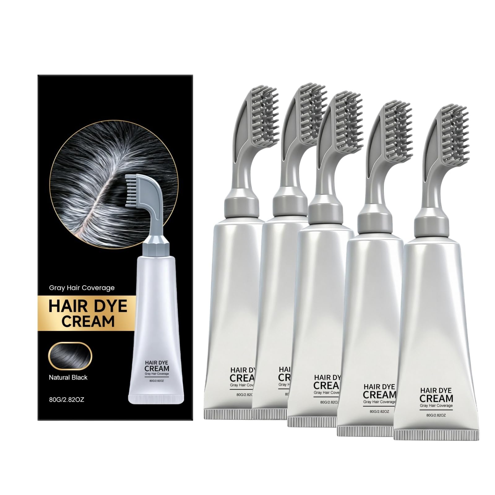 Fruit Dyeing Cream with Comb Permanent Hair Dye