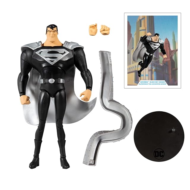 Foto 6 de 7 de McFarlane TM15191 DC Multiverse 7" Animated Superman (Traje Negro) - Figura Coleccionable, Multicolor