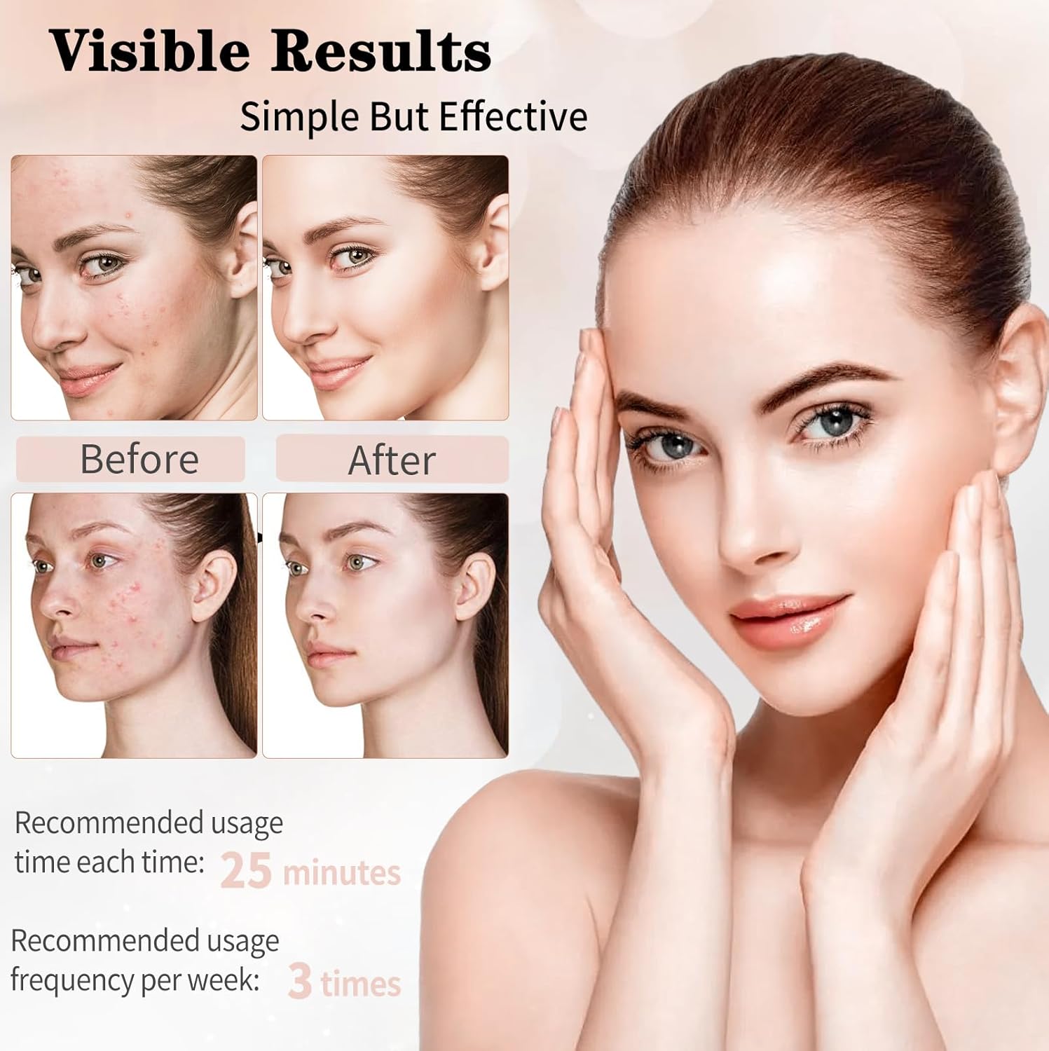 LED Face Msk (model FM-01), 7 Color LED Msk Light Therpy, Skin Care Msk for Face and Neck