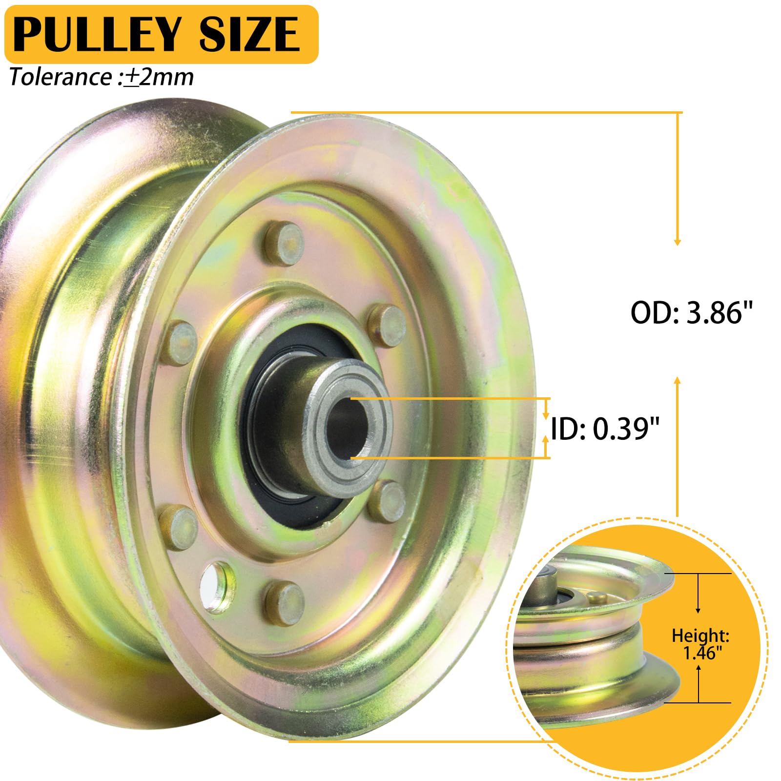 Lawn Mower Pulleys Husqvarna Idler Pulley Set - 196104, 539132728
