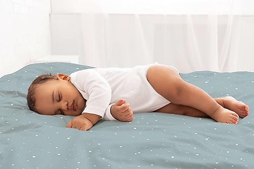 Miniatura 5 de Bear's Little Fish Sábanas de cuna 100% algodón orgánico para bebé, suaves sábanas ajustables para cuna de reloj de arena, rectangular, ovalada,