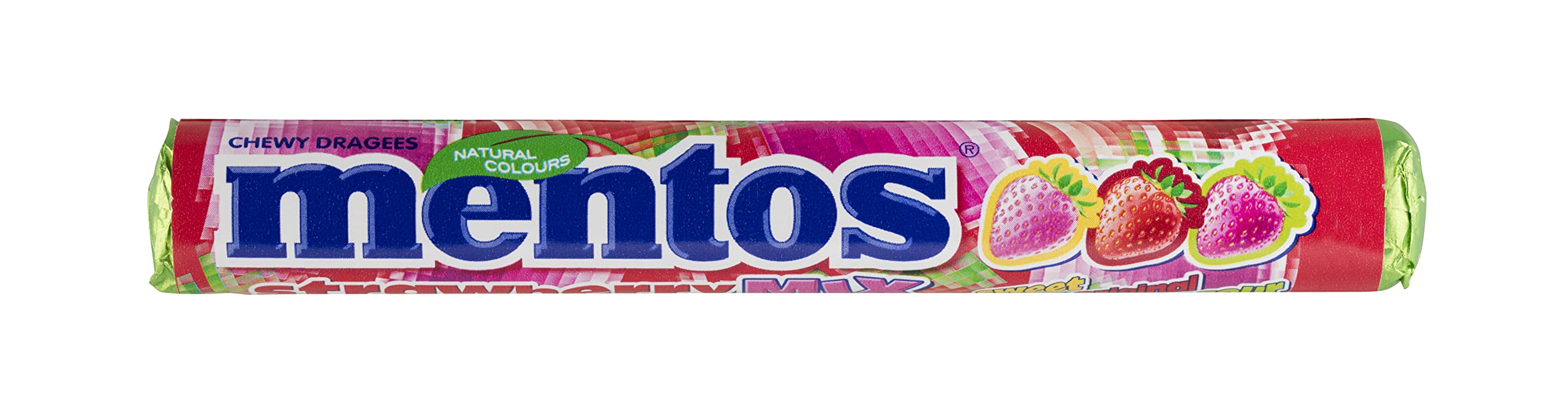 Mentos Mix Fresas Caramelo Masticable 20 unidades 38 gr 760 gr