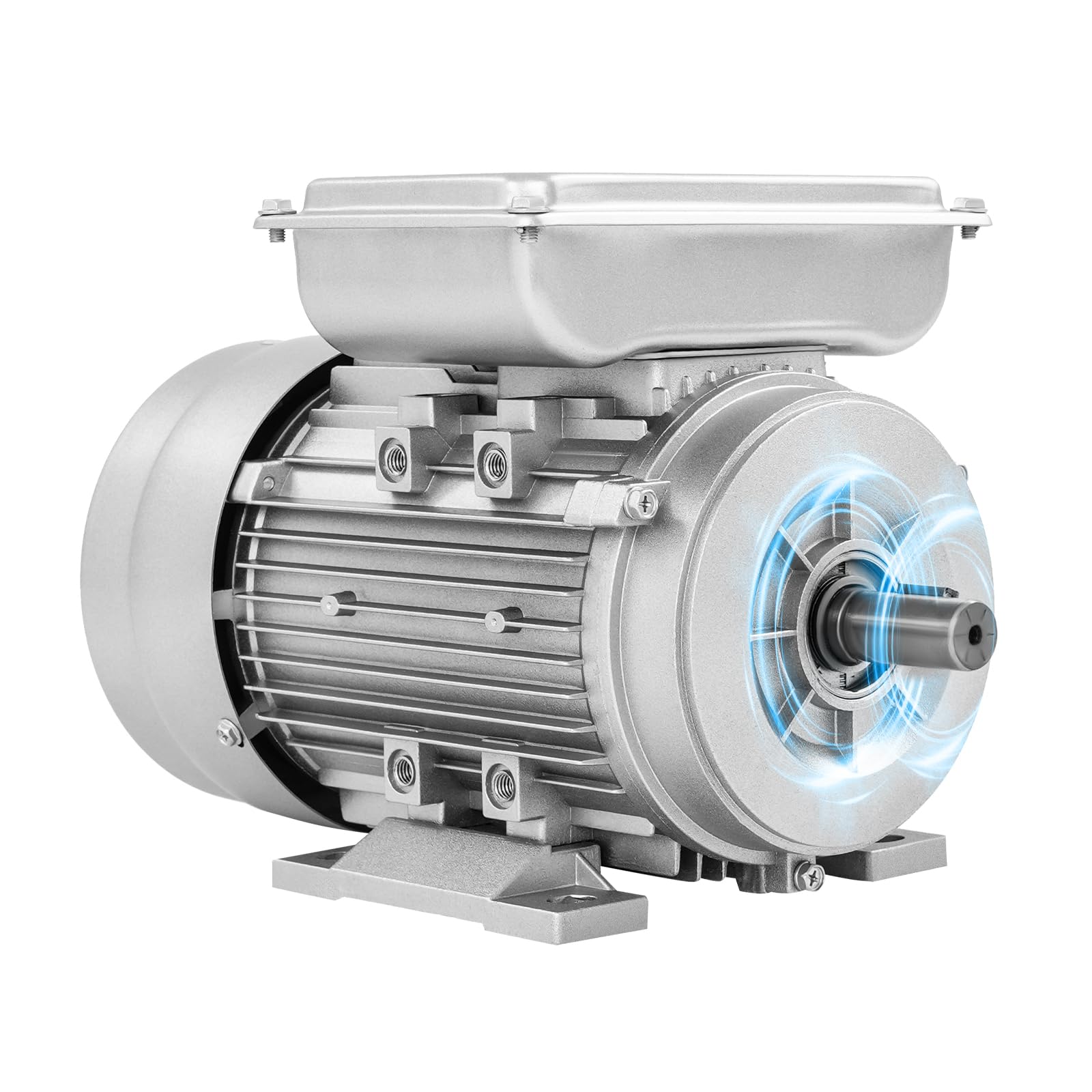 750w Single Phase Electric Motor, 19mm Cement Concrete Mixer, 1380rpm Single Phase Pure Copper Coil Motor, With Capacitor Junction Box For Fans Pumps Machine Tools Compressors Transport Machinery