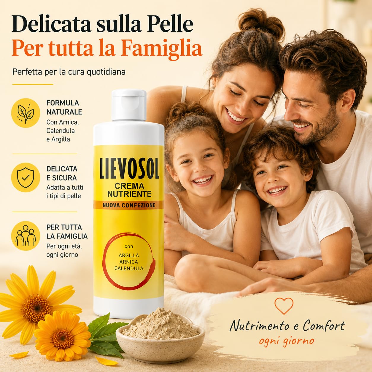 Lievosol Crema Antidolorifica 400ml | Arnica e Artiglio del Diavolo, Sollievo Dolori Muscolari, Sollievo Dolori Articolari, Sollievo Schiena e Cervicale
