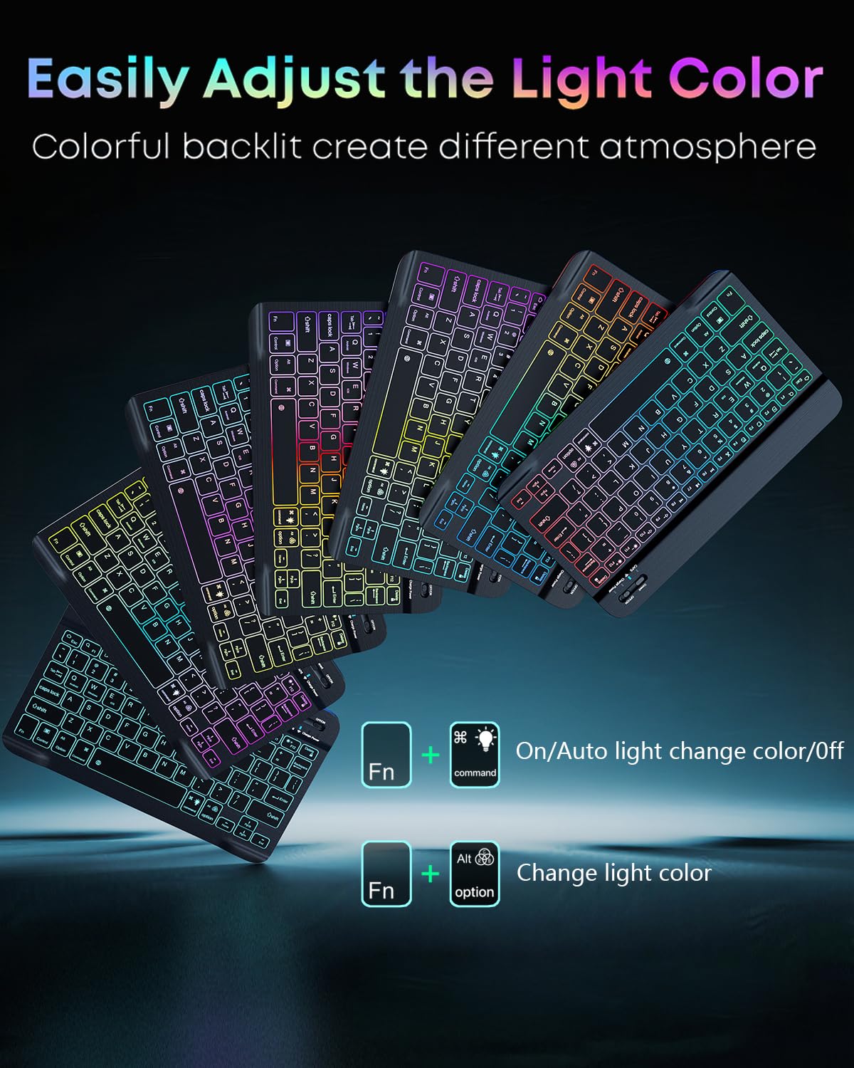 Para Xiaomi Redmi Pad 2 Pro(2025)/Xiaomi Redmi Pad Pro (2024)/ POCO Pad(2024) 12.1 pulgadas funda con Teclado inalámbrico Bluetooth retroiluminado (teclado QWERTY distribución española) y ratón, Negro