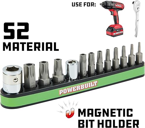 Miniatura 2 de Powerbuilt 941129 Juego de llaves de vaso de estrella a prueba de manipulaciones con soporte magnético (13 piezas) (8 piezas de 0.236 in - T8-T40, 3