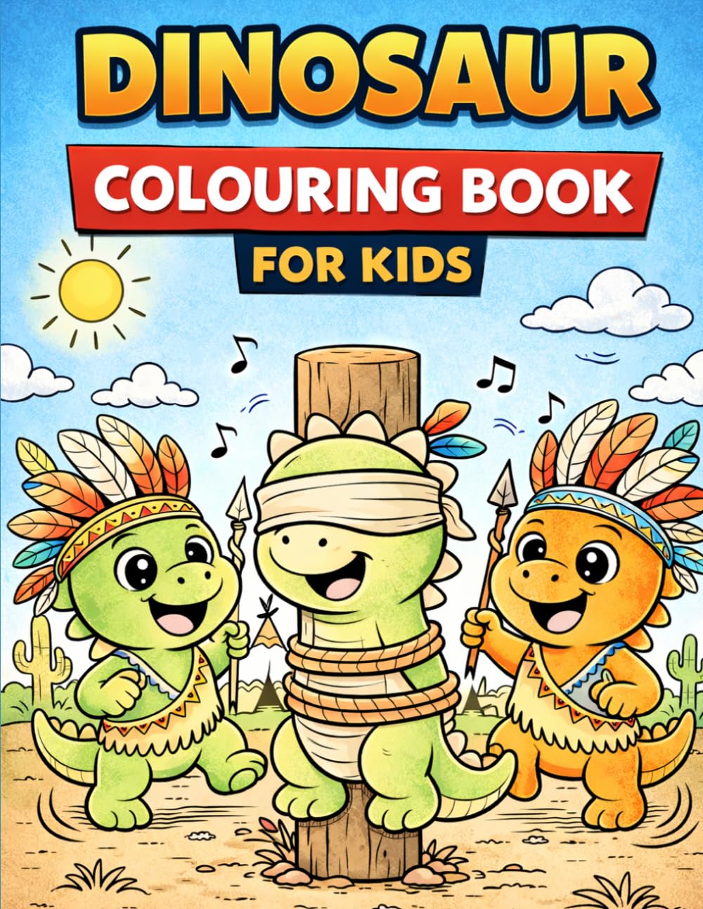 Livre de coloriage dinosaures enfants 4-8 ans: Activité créative pour enfants – idées cadeaux – coloriages simples