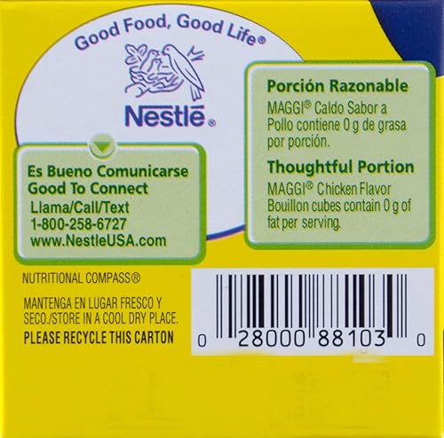 Miniatura 4 de Maggi Caldo con sabor a pollo, 20 cubos, 2.80 onzas (paquete de 24)