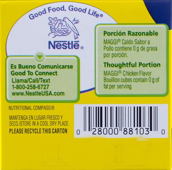 Maggi Chicken Flavor Bouillon 20 Cubes, 2.80 Ounce (Pack of 24)