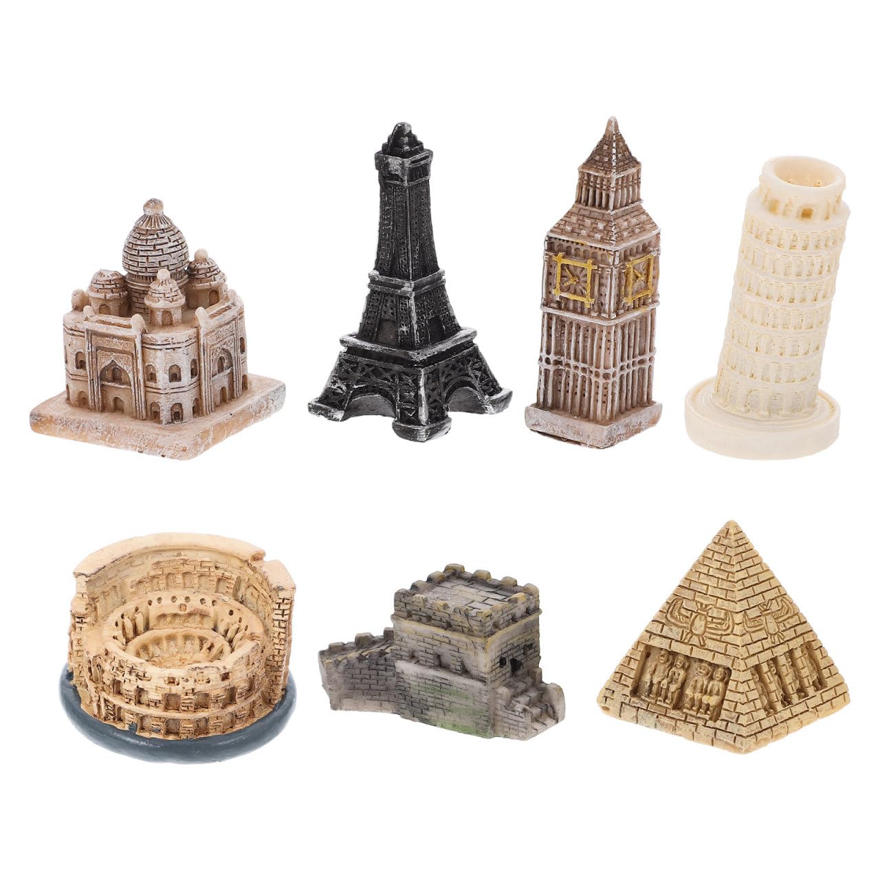 HANABASS 7Pcs Miniature Ancient Roman Buildings Toys Historical Landmarks Aquarium D Cor Ornaments Fish Tank Accessories for Roman Theme Model Building Display Home Decor Accent 1.97X1.02X0.94In