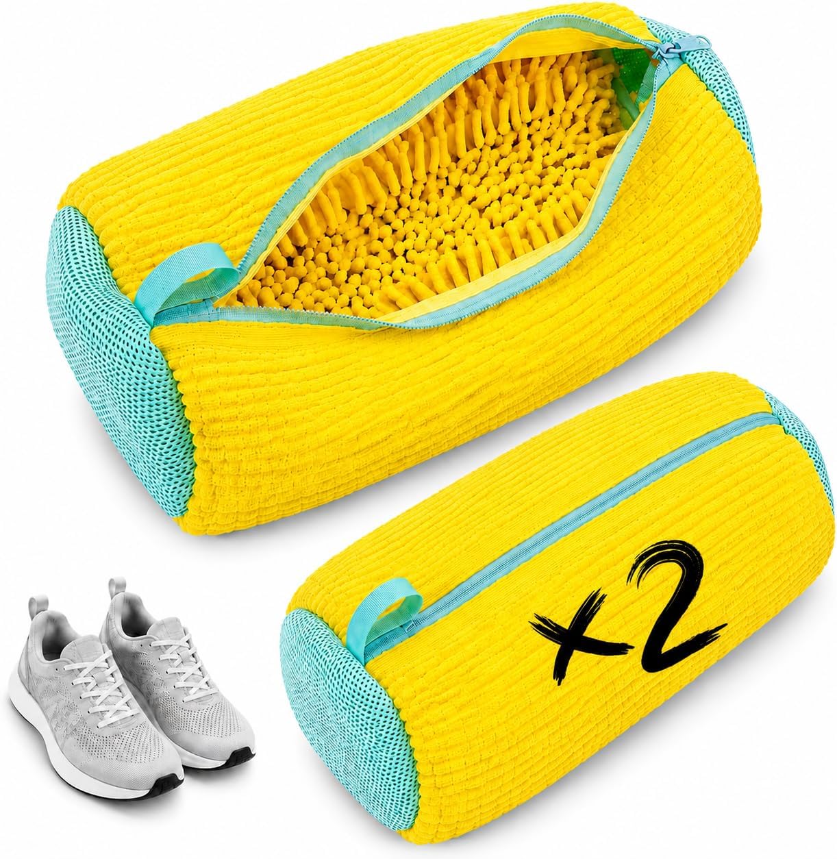 Kit 2 Sacos para Lavar Tênis na Máquina de Lavar com Zíper, Protetor Reutilizável para Lavagem de Calçados, Bolsa Protetora para Sapatos e Tênis com Estrutura Respirável (2) Kit 2 Sacos para Lavar Tênis na Máquina de Lavar com Zíper, Protetor Reutilizável para Lavagem de Calçados, Bolsa Protetora para Sapatos e Tênis com Estrutura Respirável (2)