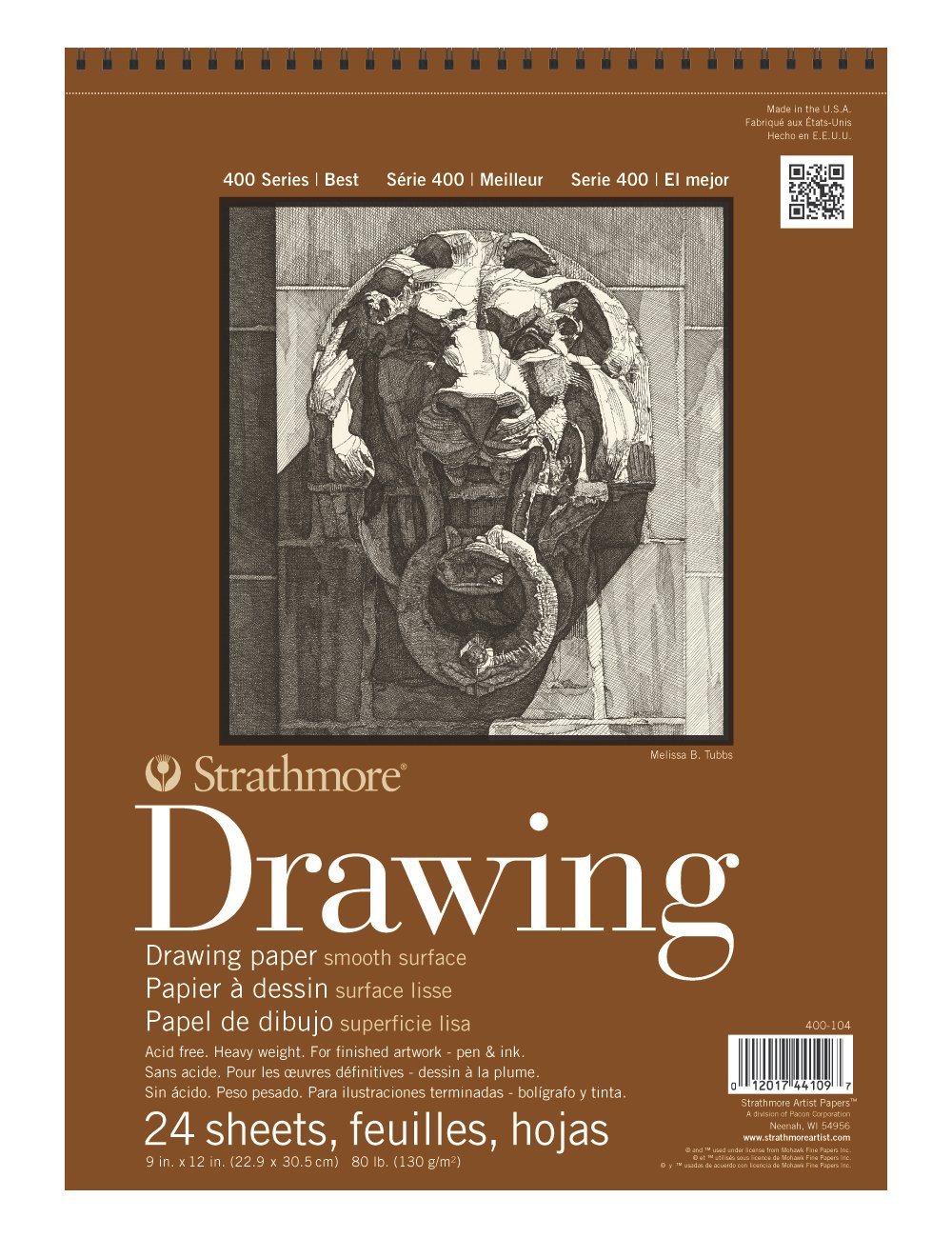 Strathmore 400-104 400 Series Drawing, Smooth Surface, 9"x12" Wire Bound, 24 Sheets-image-46