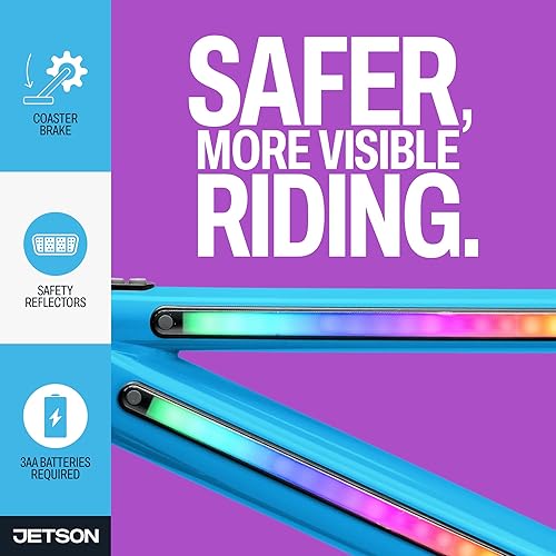 Miniatura 5 de Bicicleta Infantil Jetson Light Rider con Luces LED Unisex, Marco Iluminado con 3 Modos de Luz Diferentes