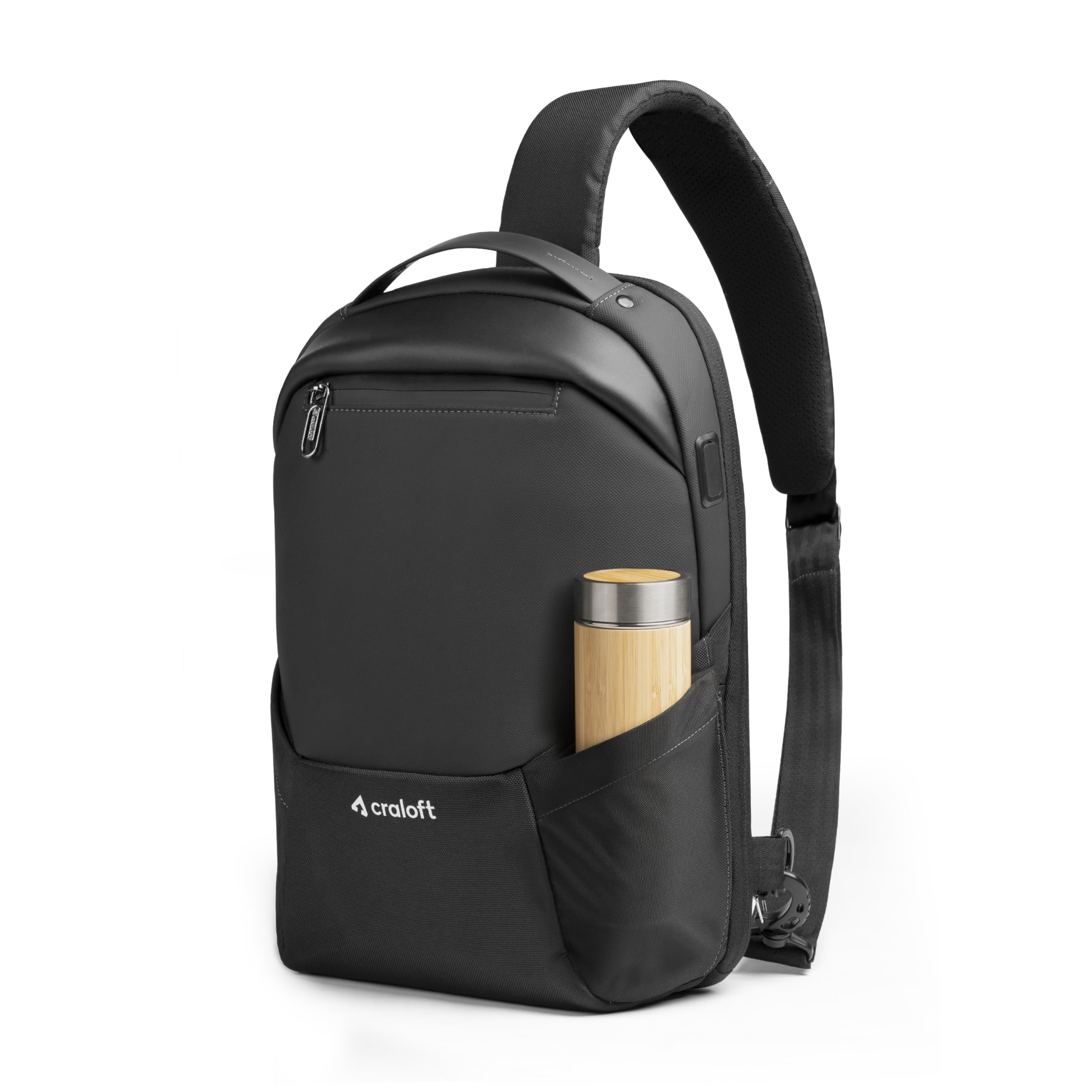 Mobiq Crossbody Sling Bag for Men - Water-Resistant Anti-Theft Chest One Side Shoulder Bags with Fast USB Charging Port, Fits Upto 11.5 Inch iPad/Tablet – Ideal for Office, & Travel Use-image-25