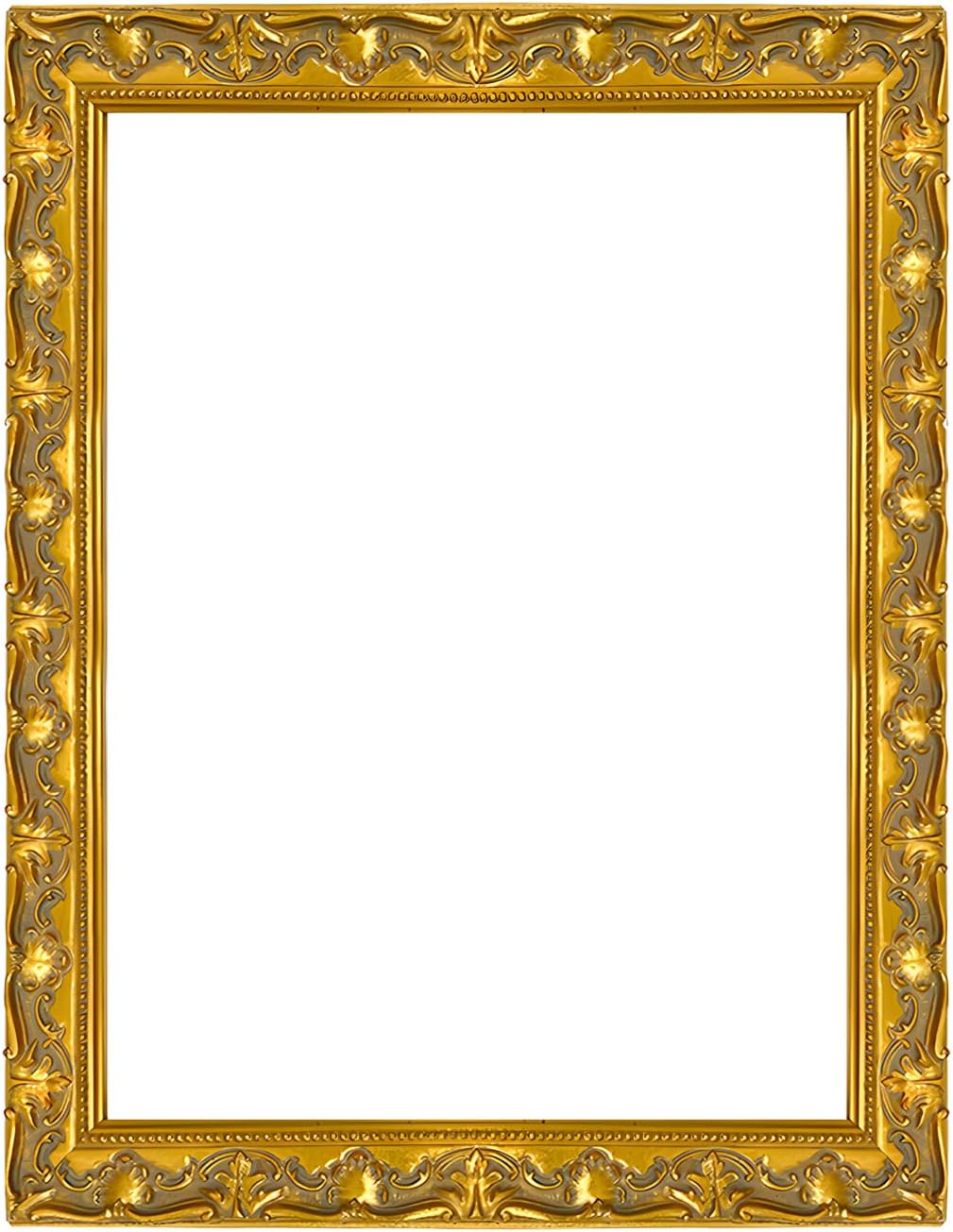 Baroque 16x20 Gold Picture Frame - Antique Carved Painting Frame Handcrafted 3D Botanical Scroll Wall Art for Oil Pintings,Portraits,Vintage Home&Gallery Decor(Only Frame)