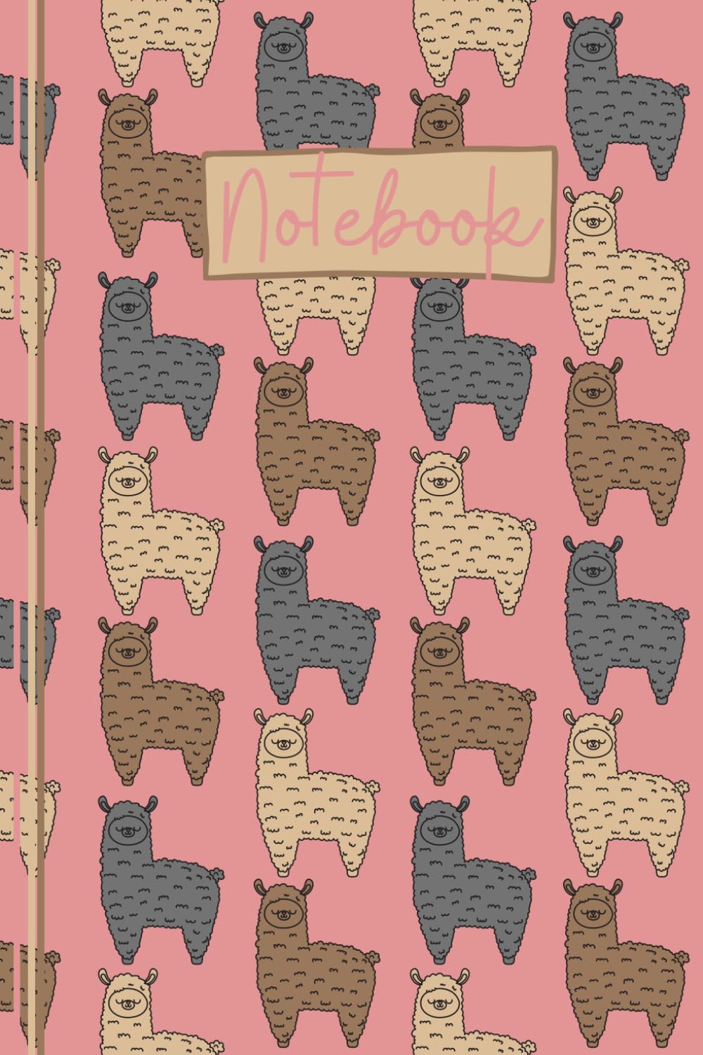 Llama Notebook: Cute Llama Lined Journal, The Perfect Novelty Llama Gift for Anyone who Loves Llamas - Pink