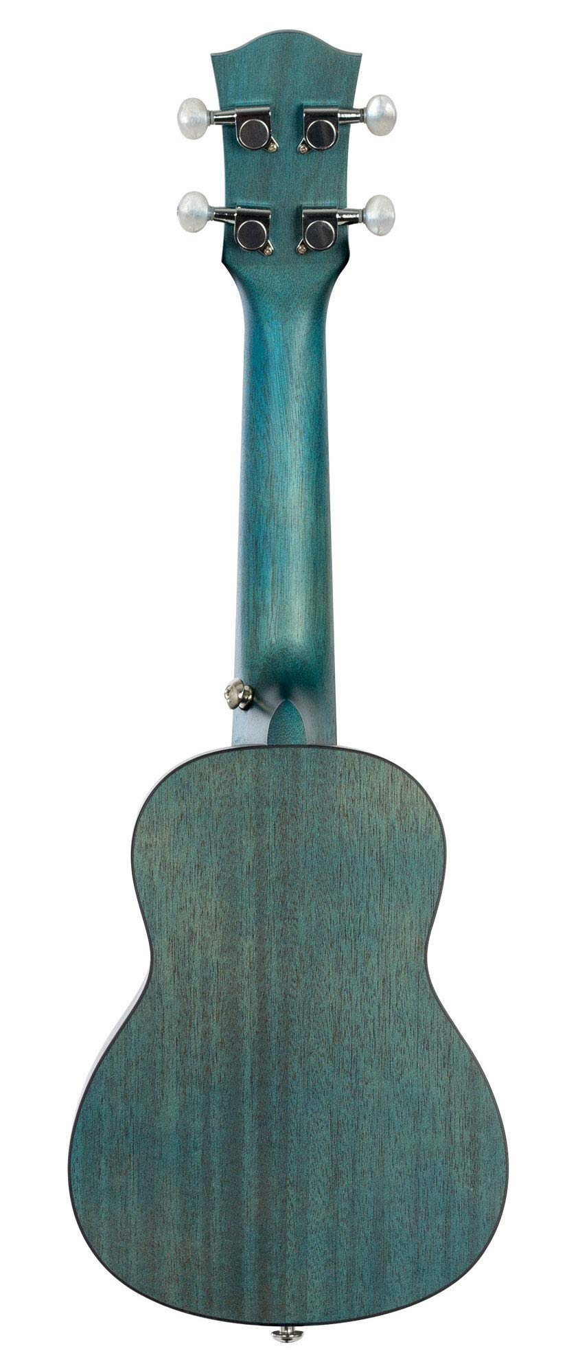 Cascha Ukelele soprano, aguamarina, caoba, kit de iniciación, 3 púas de colores, funda, ukelele soprano, ukelele prémium caoba aguamarina, guitarra hawaiana pequeña para principiantes y avanzados