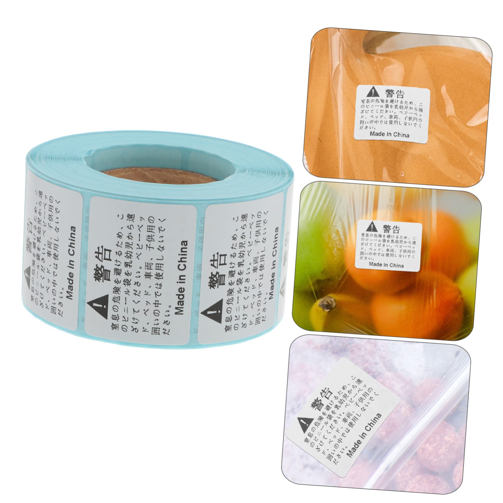 SHOWERORO 800Pcs Suffocation Warning Stickers Self Adhesive Signs Hazard Labels for Packaging Bags for Home Office and Safety