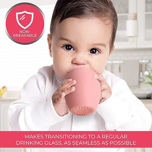 Miniatura 5 de Taza de silicona para bebé, taza de entrenamiento para niños pequeños, taza abierta para el destete LED del bebé, paquete de 2 tazas para bebés que