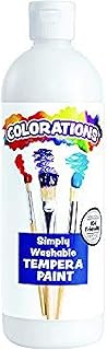 Sponsored Ad - Colorations WSTWH Washable Tempera Paint, 16 fl oz, White, Non Toxic, Vibrant, Bold, Kids Paint, Craft, Hob...