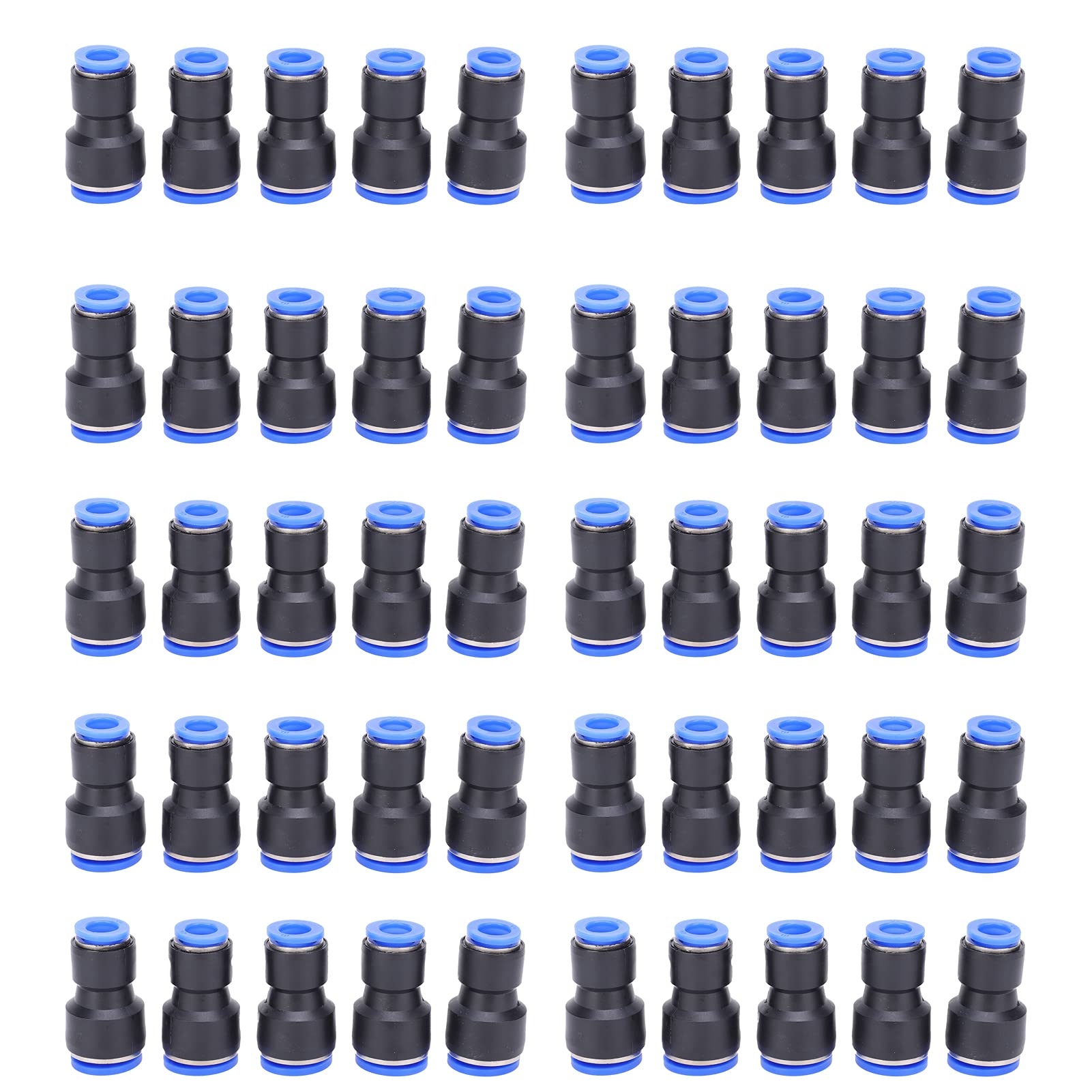 50pcs 2 vías Presentación rápida en el conector de ajuste de aire neumático Material PBT para la manguera de tubo PU Juntas de tubería de agua PG16 10