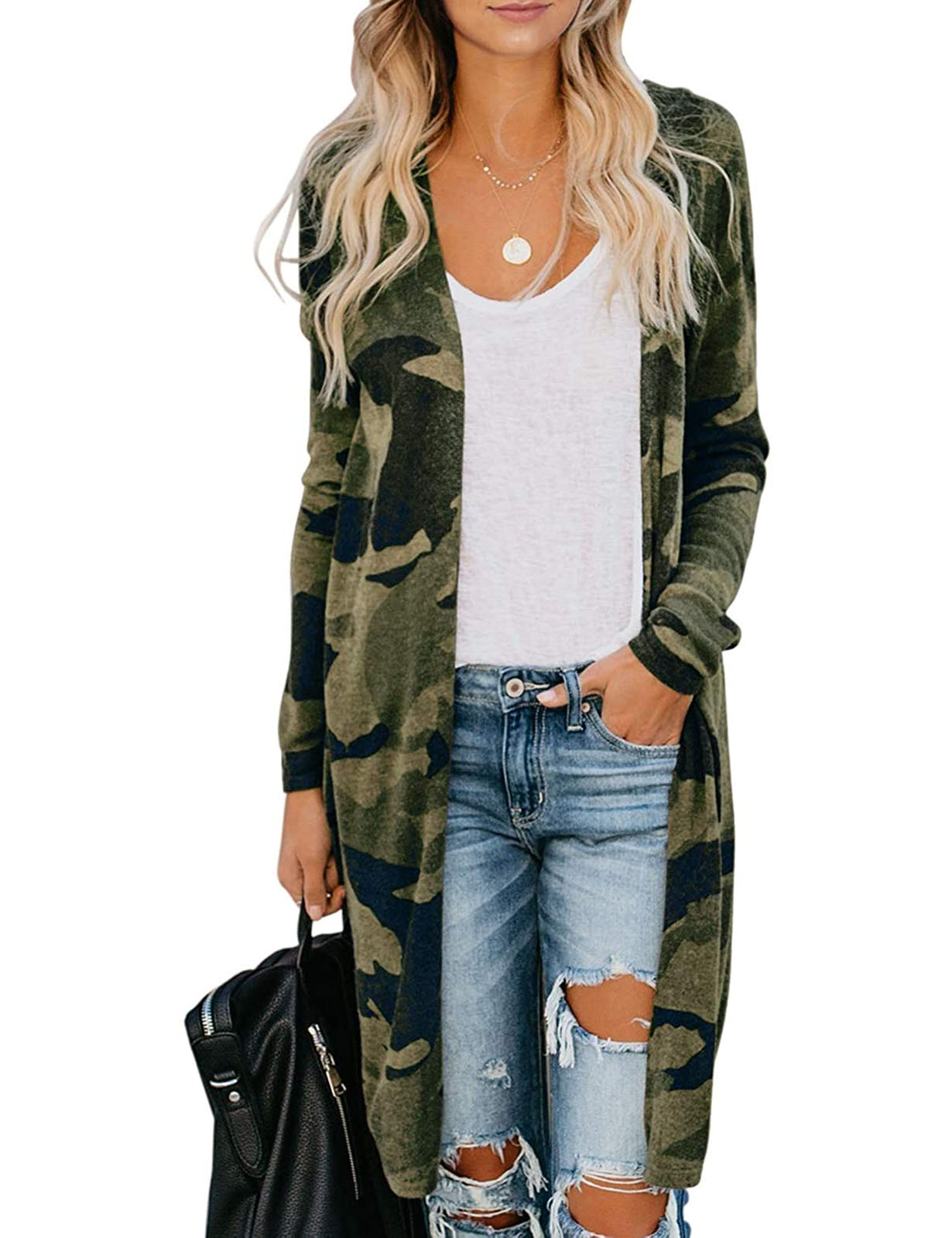 Kancystore Womens Cardigans with Pockets Long Sleeve Draped Fall