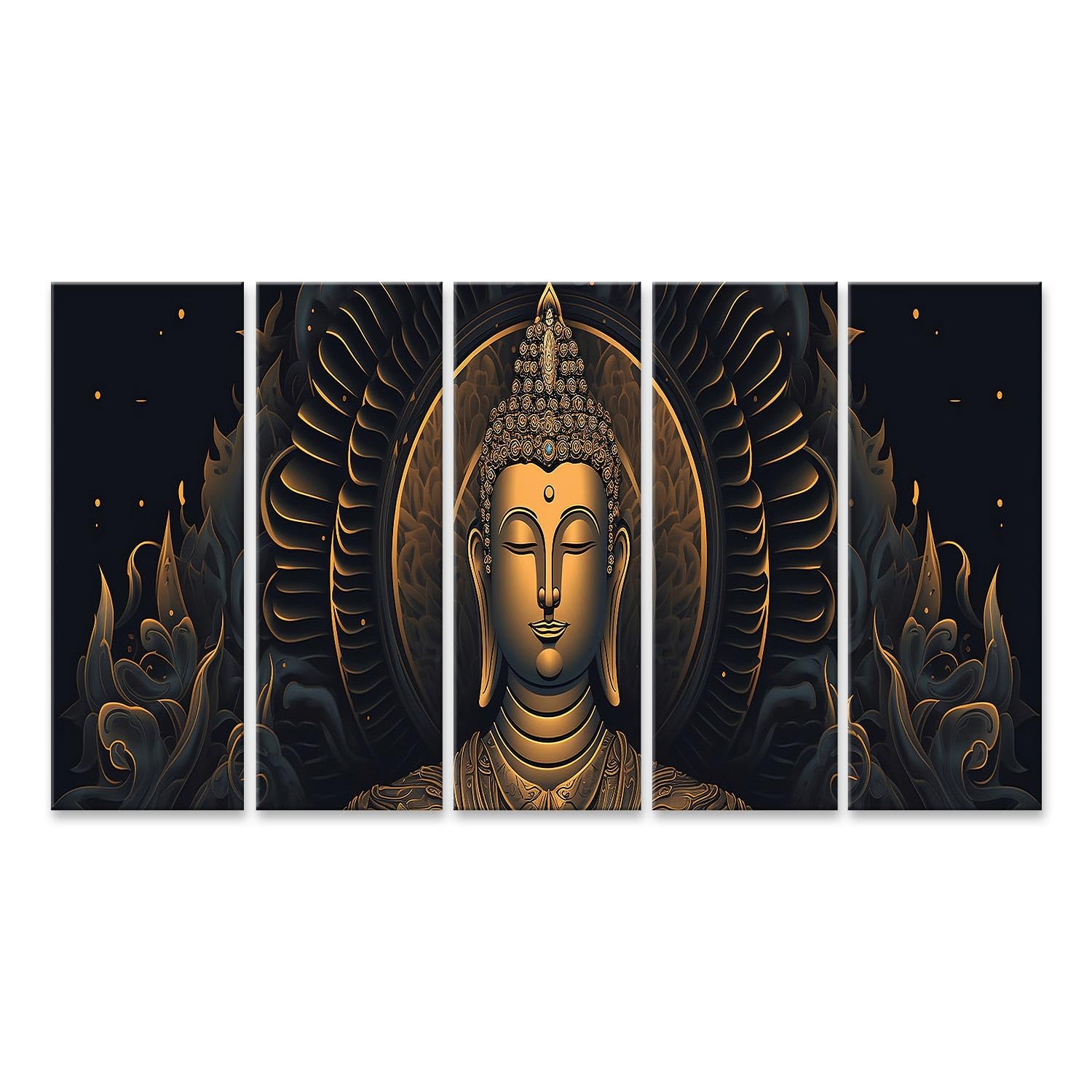 islandburner cuadro sobre lienzo estatua de mahavira abstracto pancarta oscura cuadros murales carteles