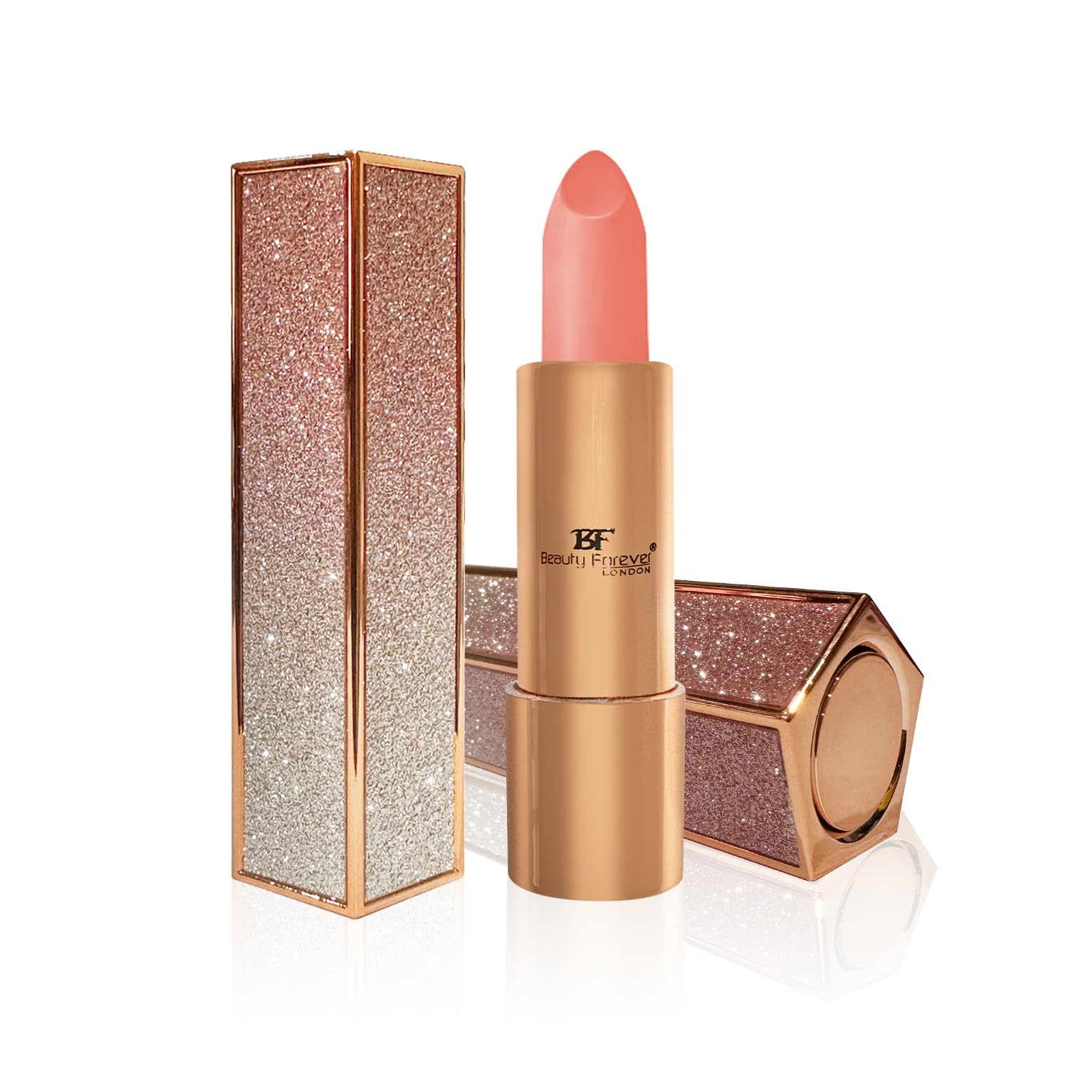 Beauty Forever Semi Matte Lipstick with Vitamin E, Plumping and Long Lasting, 3.6gms (588 Nude Heart) - Image 2
