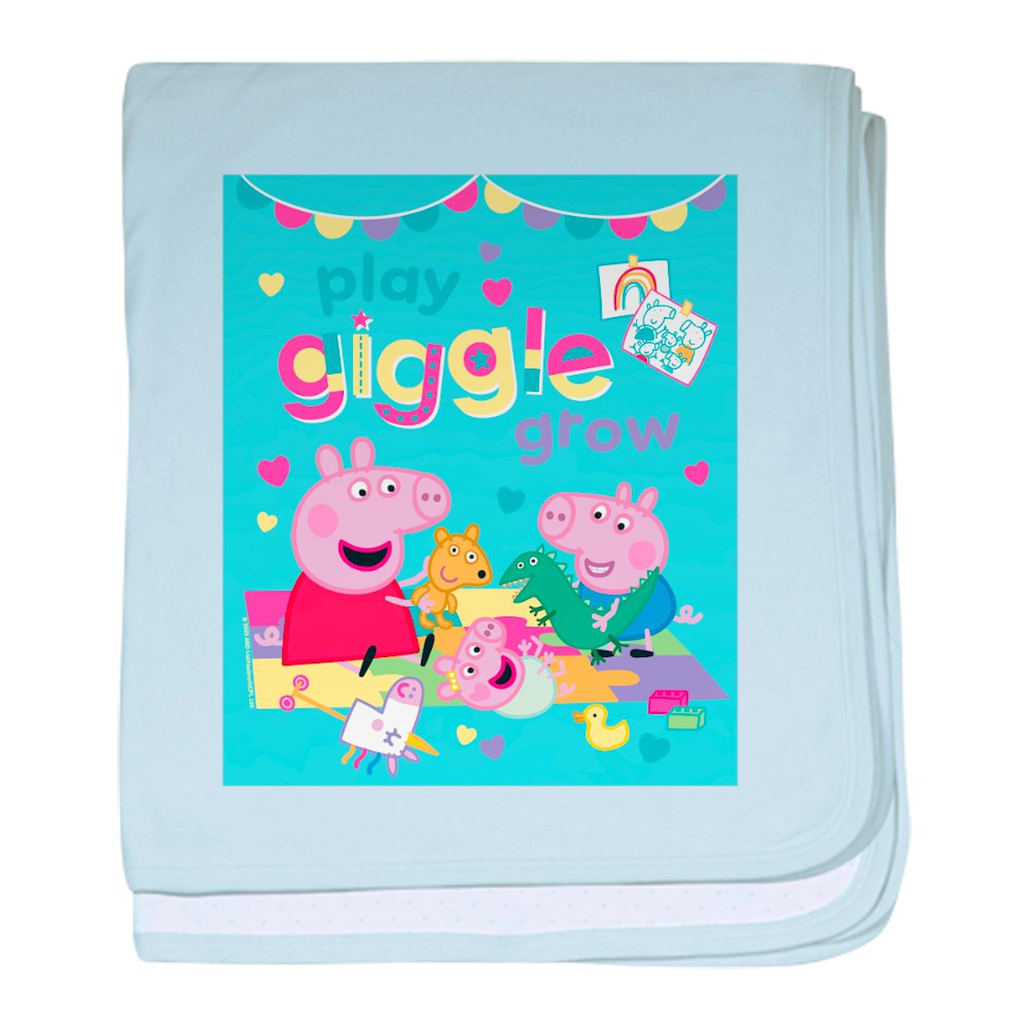 CafePress Peppa Pig: Play Giggle Grow Baby Blanket, Super Soft Newborn Swaddle