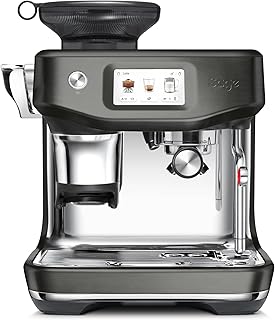 Sage - The Barista Touch Impress - Machine à Café avec Mousseur Automatique, Moulin Intégré & Fonction Cold Brew - Dosage Intelligent, Tassage Assisté - Acier Inoxydable Noir
