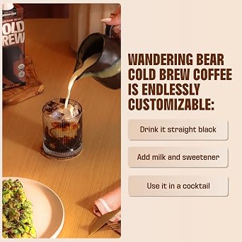 Wandering Bear Organic Cold Brew Coffee, 3pk - Vanilla, Black, Mocha