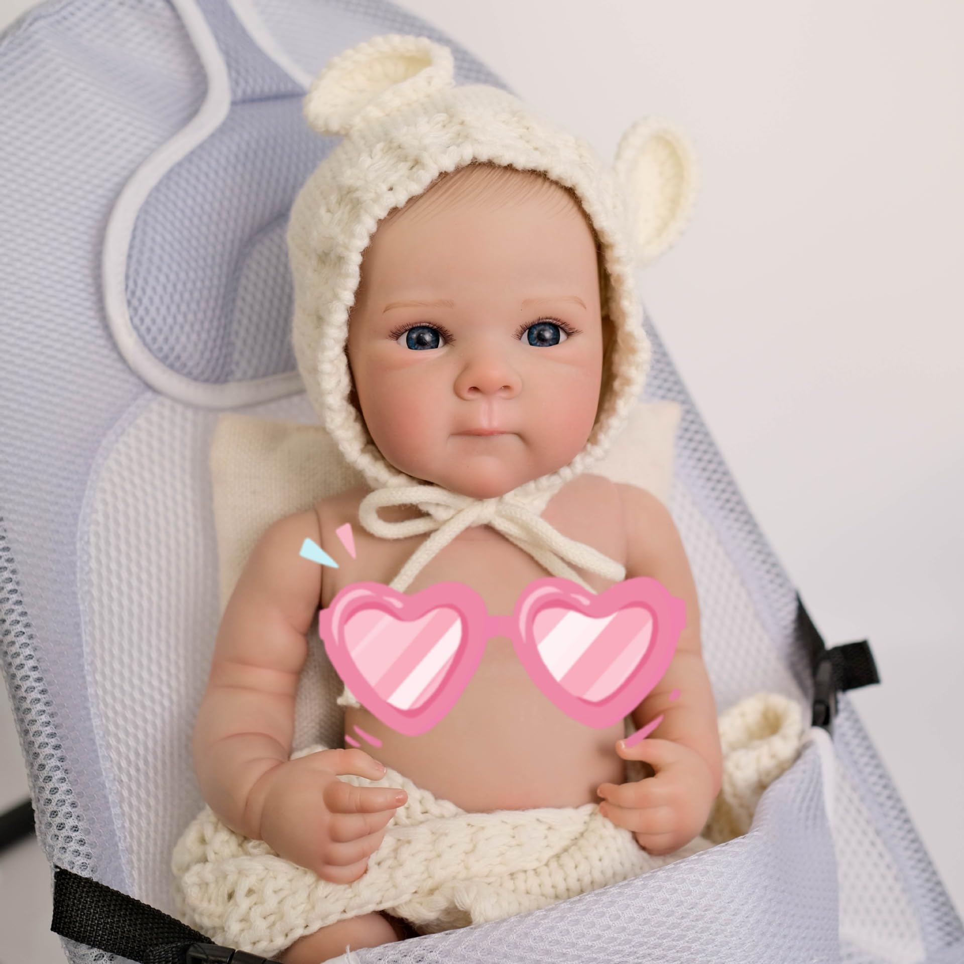 ZIYIUI Reborn Puppe Reborn Babypuppen Mädchen 19 Inches Handgefertigt Waschbar Reborn Babys Weiche Vinyl Körper, Wiedergeboren Babypuppe Sieht Wie EIN echtes Baby (Augen offen Mädchen)